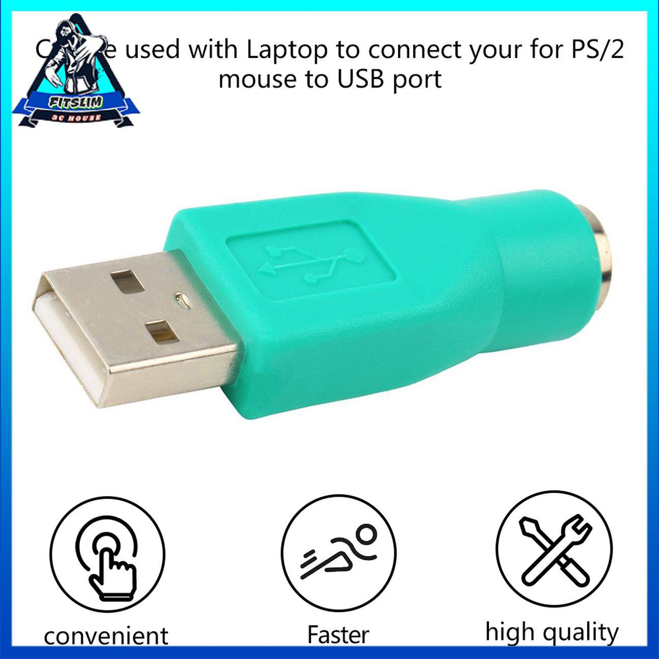 Bộ chuyển đổi USB Male sang PS2 Female cho Máy tính Bàn phím Máy tính Chuột máy tính tiện dụng