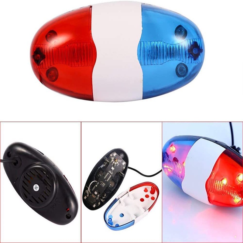 1 Chuông Điện 4 Chuông / 6 Đèn LED Cảnh Báo An Toàn Chống Thấm Nước Dành Cho Xe Đạp Leo Núi
