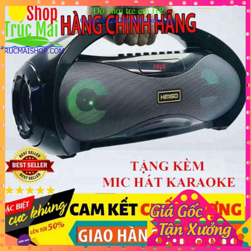 [ Loại Cao Cấp] Loa Bluetooth Karaoke Xách Tay KM-S2 Bản Mới +Tặng Mic Hát Có Dây, Âm Bass Cực Hay