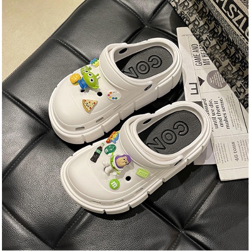 Dép bánh mì Cross nữ đế cao 6cm dép sục nữ chất liệu Eva kèm Sticker hot trend 2022 - VeoStore