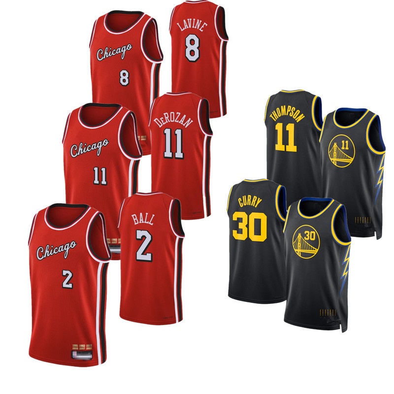 Nba Chicago Bull Warrior 2# Bóng 8#Raven 30#Nhanh lên 11# Jersey