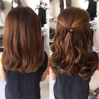 Tóc giả kẹp xoăn ngắn