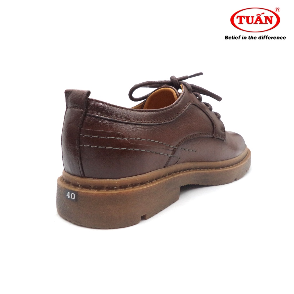Giày nam da giày buột dây đế cao phong cách Hàn Quốc thương hiệu Tuấn GXHU-233