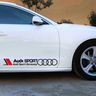 Bộ 2 tem dán cửa xe ô tô Audi