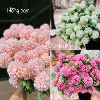 Hoa giả, hoa lụa, hoa cúc pingpong, hoa Pansy Havi
