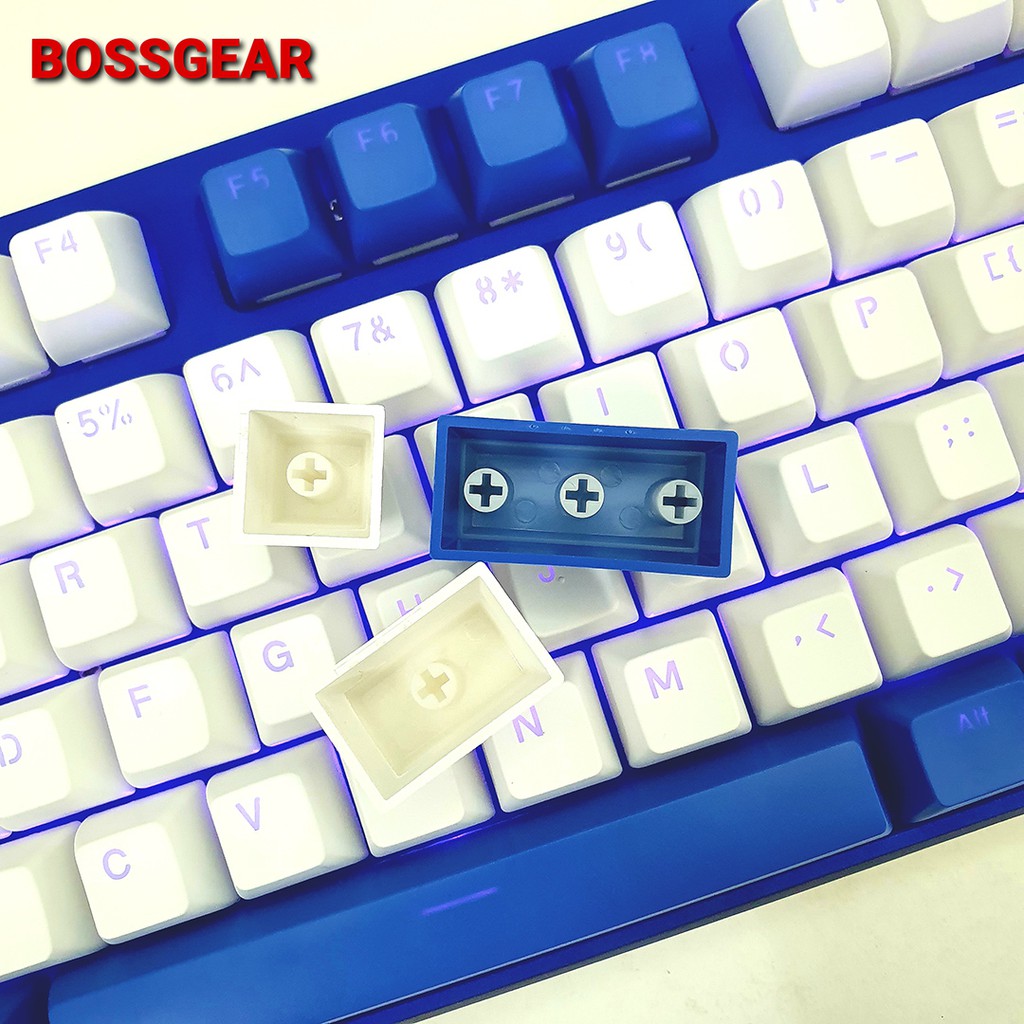 Keycap SA Blue White 108 Phím ABS Double Shot Xuyên LED ( Thick ABS, SA Profile, Ansi Layout)