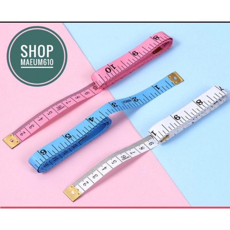 Thước dây may đo quần áo, may đồ, đo 3 vòng, đo chiều cao bé, dài 1.5 mét, 2 đầu sắt Shopmaeum610