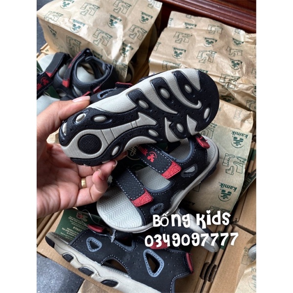 Sandal Bé Trai Đen Nhám Kamik