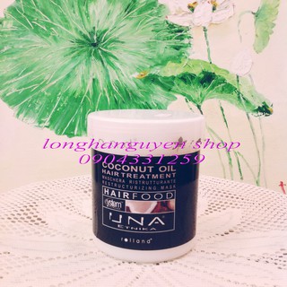 Kem hấp tinh chất dừa phục hồi tóc hư tổn - coconut oil hair treatment rolland una - 1000ml