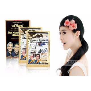 Hộp 10 gói dầu gội nhuộm tóc đen thông minh