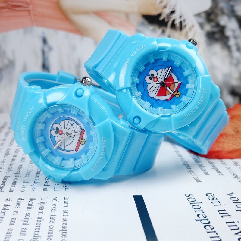 Đồng hồ đeo tay kỹ thuật số họa tiết hoạt hình Doraemon cho bé
