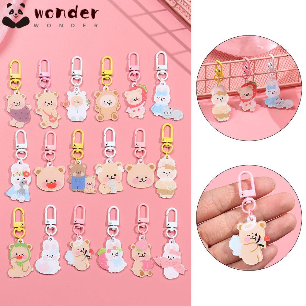 Móc khóa gắn túi xách/ điện thoại hình gấu/ thỏ đáng yêu thời trang cho nữ