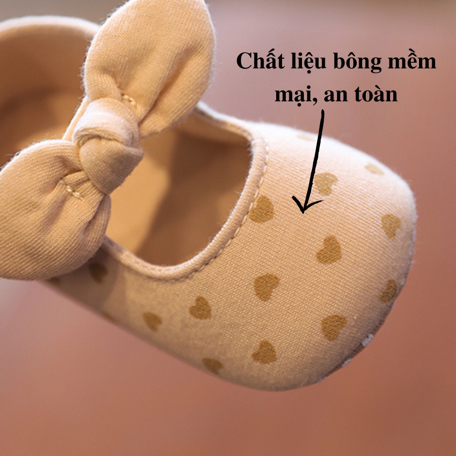 Giày tập đi cho bé gái đế mềm Bunny store, giày bé gái phù hợp cho trẻ em từ 6 tháng đến 1,5 tuổi GTD06