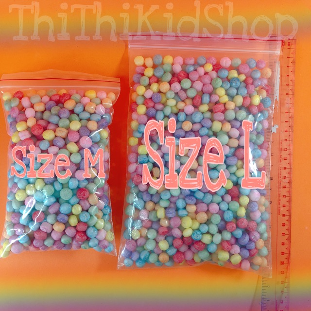 Xốp mỹ marshmallow foam beads / màu nhạt