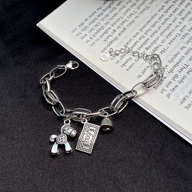 Vòng Tay Thiết Kế Hình Cá Chép Phong Cách hip hop Cổ Điển Thời Trang