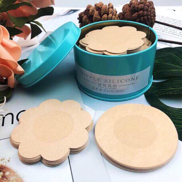 [Mã SRBACK010912 hoàn 20K xu đơn 50K] Miếng dán ti, miếng dán núm vú giấy lụa hộp 50 chiếc