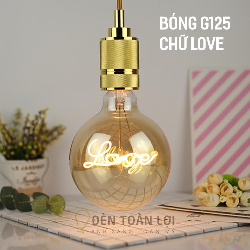 Bóng Đèn: Bóng kiểu G125 chữ LOVE trang trí quán trà sữa