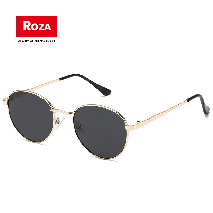 Kính Mát Tròn Gọng Kim Loại Phân Cực Chống Tia UV400 RZ1233 Thời Trang Unisex
