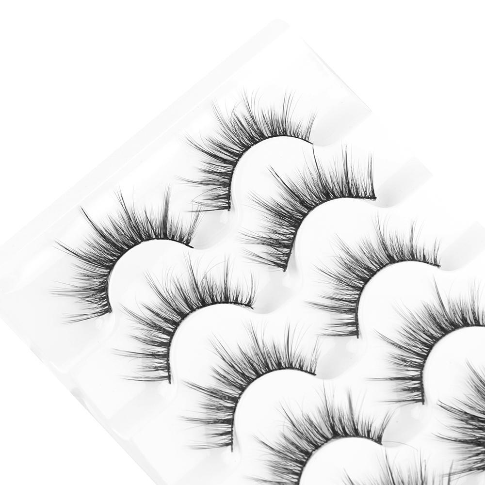 MELODG Bộ 5 Cặp Lông Mi Giả Nhiều Kiểu 3D SKONHED