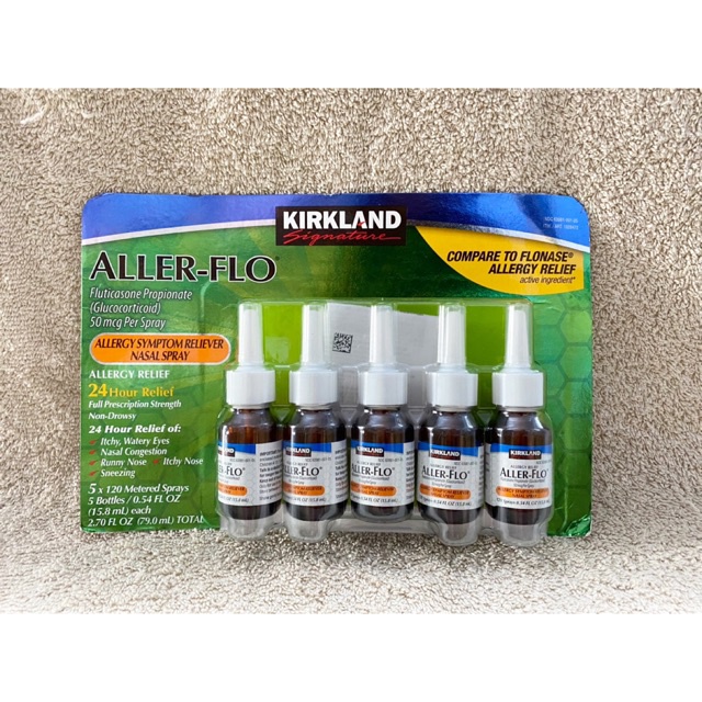 [MỸ] SET 5 LỌ XỊT VIÊM XOANG, XỊT MŨI CHỐNG DỊ ỨNG KIRKLAND ALLER-FLO