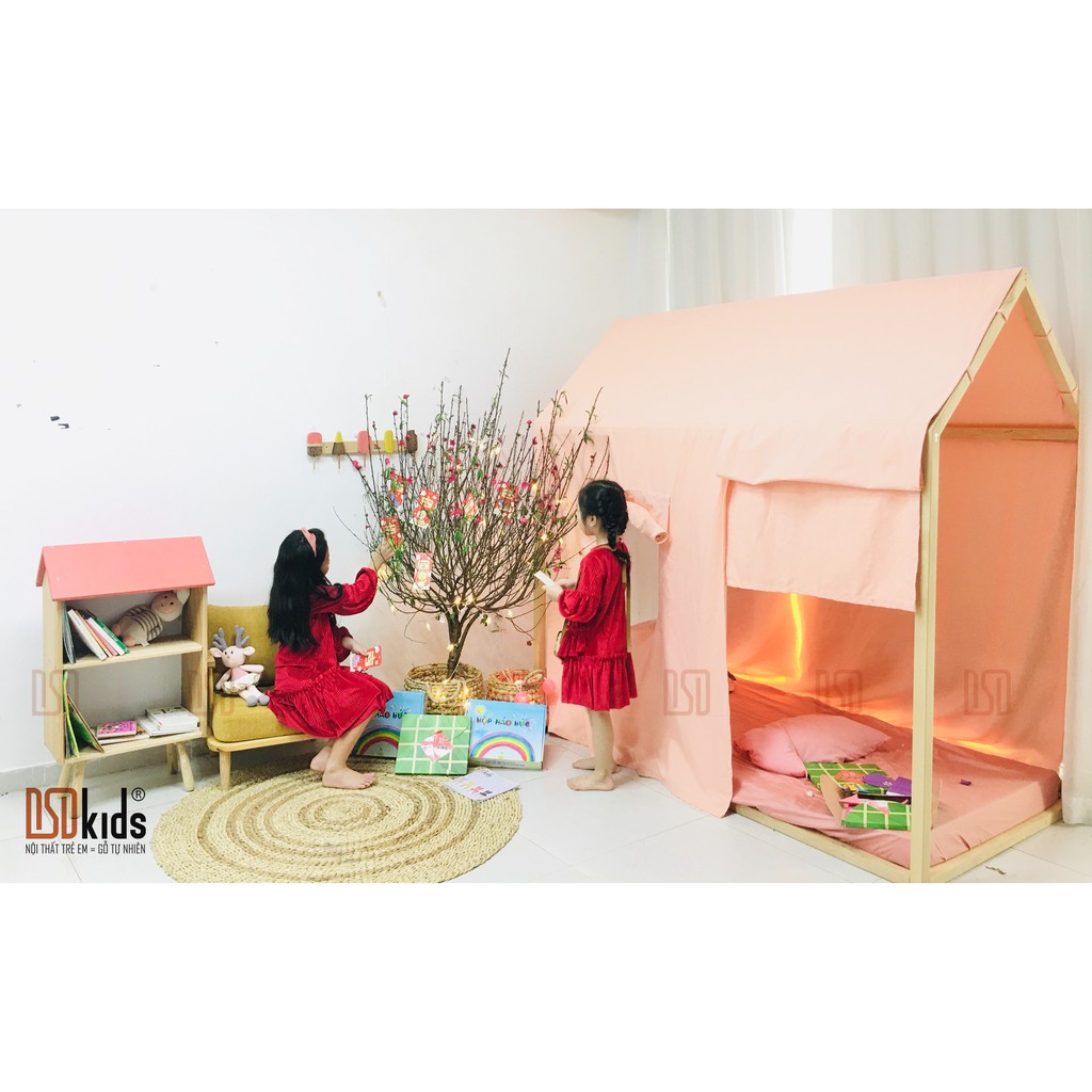 Giường trẻ em 🛑FREESHIP🛑 Giường lều gỗ cho bé [ Nguyên liệu 100% gỗ tự nhiên cao cấp nhập khẩu ] | BigBuy360 - bigbuy360.vn