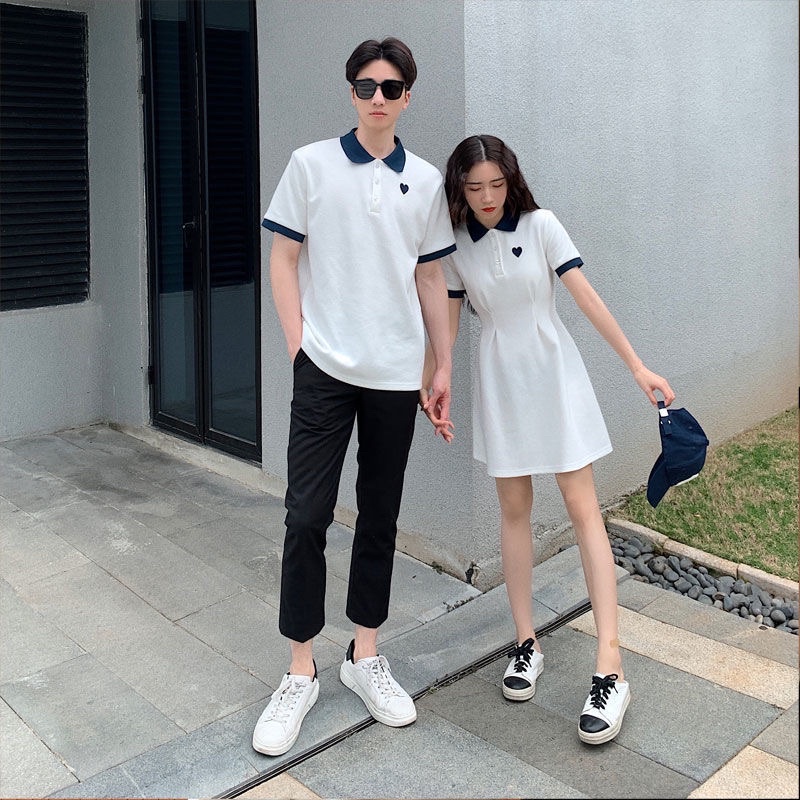 Đồ đôi logo trái tim phong cách hàn quốc siêu xinh