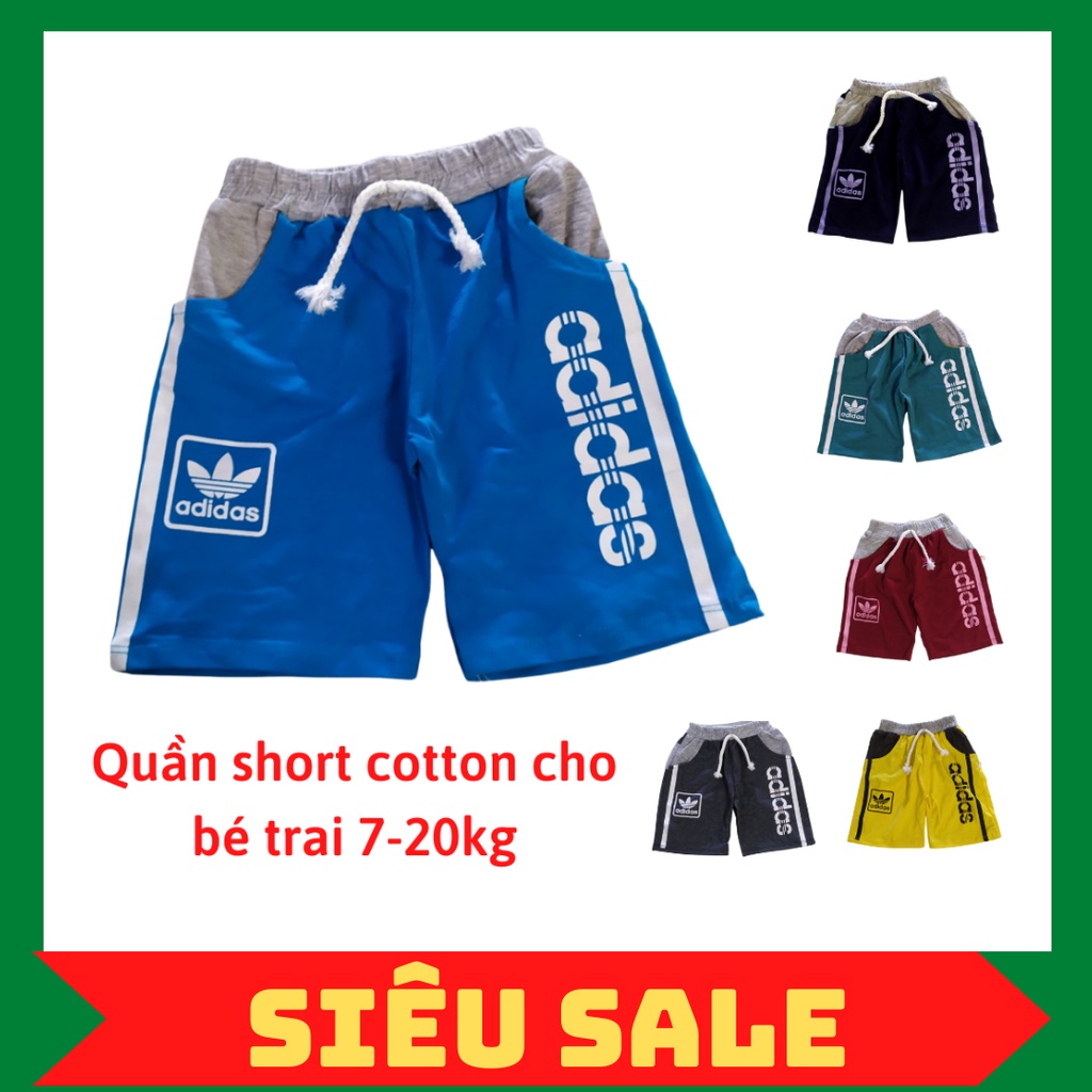 Combo 4 quần thun cotton chất mịn đẹp mát cho bé trai 6-20kg (xả lỗ gom vốn)