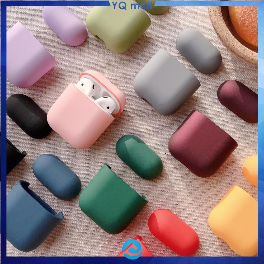 Vỏ silicon bảo vệ hộp đựng tai nghe Airpods Airpods 2 kèm móc khóa