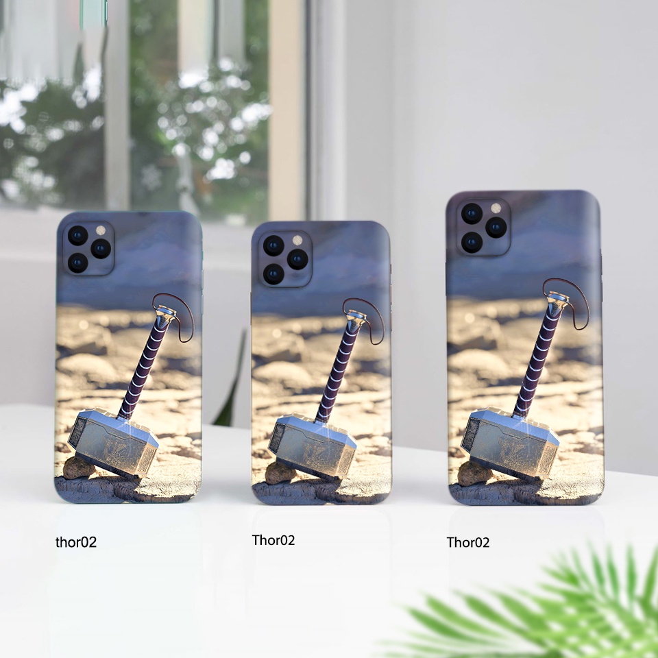 Miếng dán điện thoại hình Búa Mjonir, dán Skin cho Iphone/Samsung/Oppo và các dòng Android khác tất cả các dòng máy