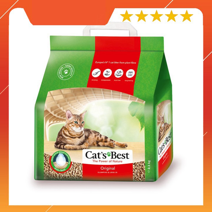 Cát gỗ vệ sinh cho Mèo Best Original 2.1kg