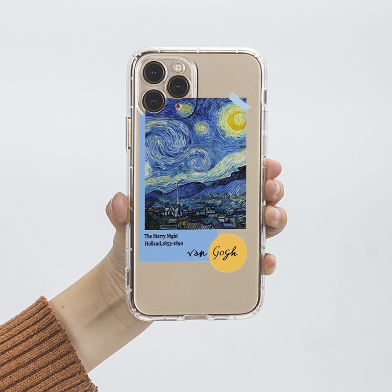 Ốp điện thoại Suntaiho bằng TPU in tranh trời sao của Van Gogh thích hợp cho IPhone 1