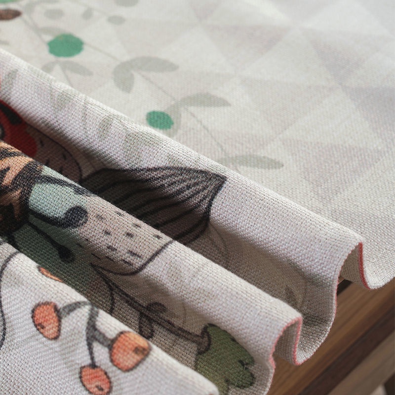 Khăn Trải Bàn Hình Chữ Nhật Bằng Vải Cotton Và Lanh Chống Nước Có Hộp Đựng