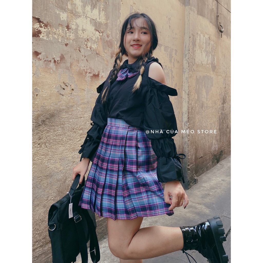 ( Ảnh thật) CHÂN VÁY CARO ULZZANG [ Nhà của méo store ]