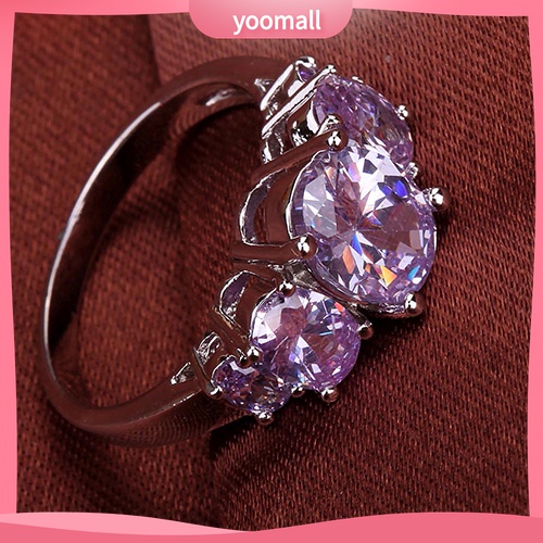 Yomall♡ Nhẫn ĐíNh Đá BằNg ĐồNg 6-10 ThờI Trang