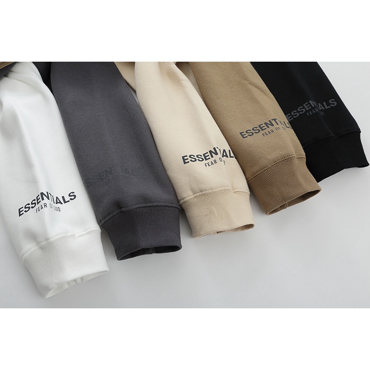 Áo Sweater Essentials Fear Of God SS20, Essentials FOG Sweater in cao su nổi, Chất liệu nỉ bông, 5 màu DuSo