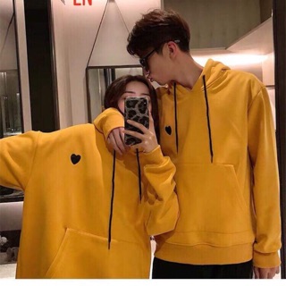 [FREESHIP ĐƠN TỪ 50K] Áo hoodie dôi tim đen (2 chiếc) HARI