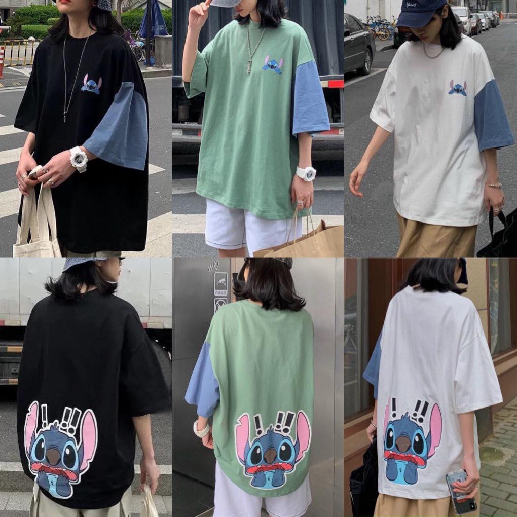 Áo thun unisex from rộng cổ tròn tay lỡ freesize 38-70kg mẫu mới 2021