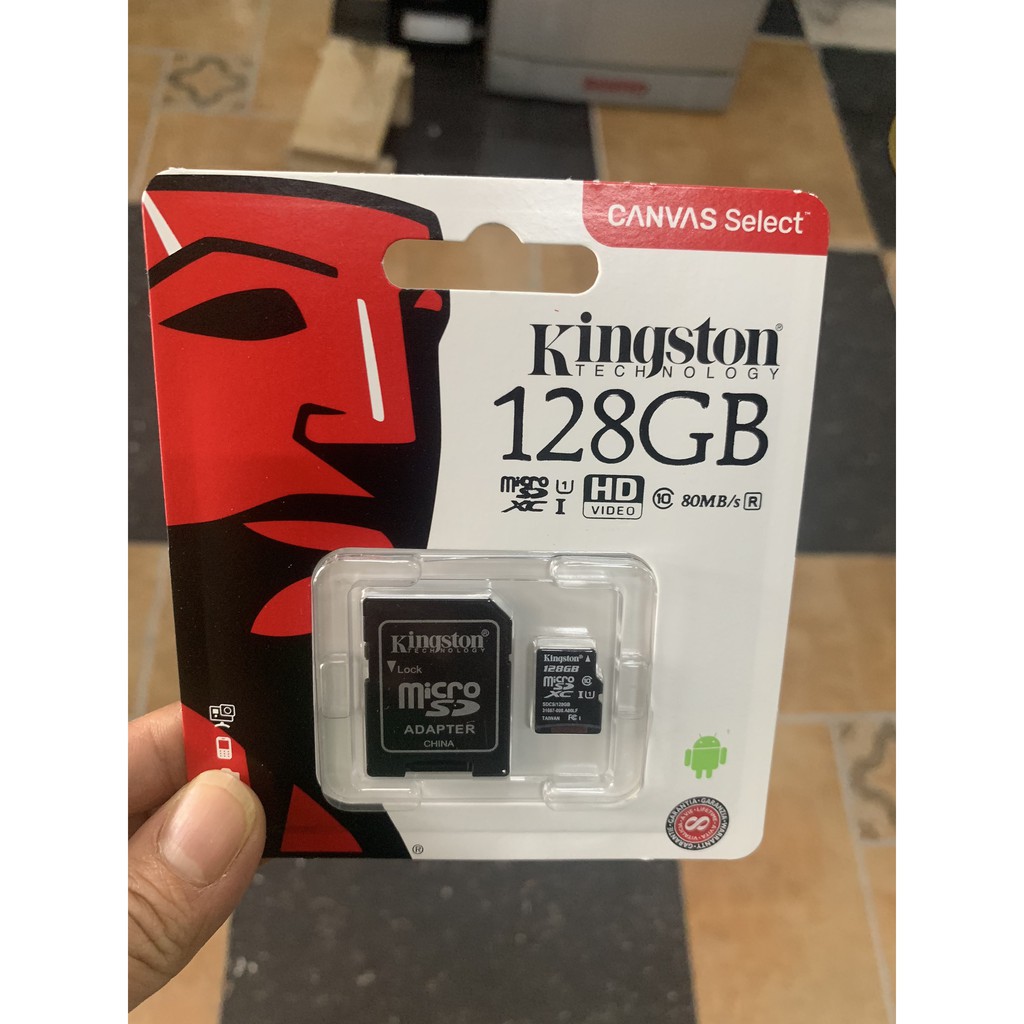 Thẻ nhớ MicroSDXC Kingston 128GB Class 10 UHS-I (HÀNG CHÍNH HÃNG)