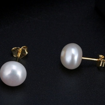 1 cặp bông tai ngọc trai nước ngọt tự nhiên 7-8mm