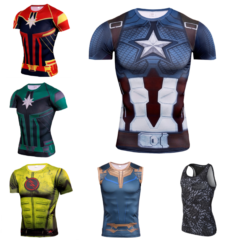 Áo Thun Nam Ngắn Tay In Hình 3d Avengers