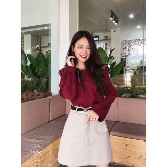 Chân váy dạ chữ A KYMIE