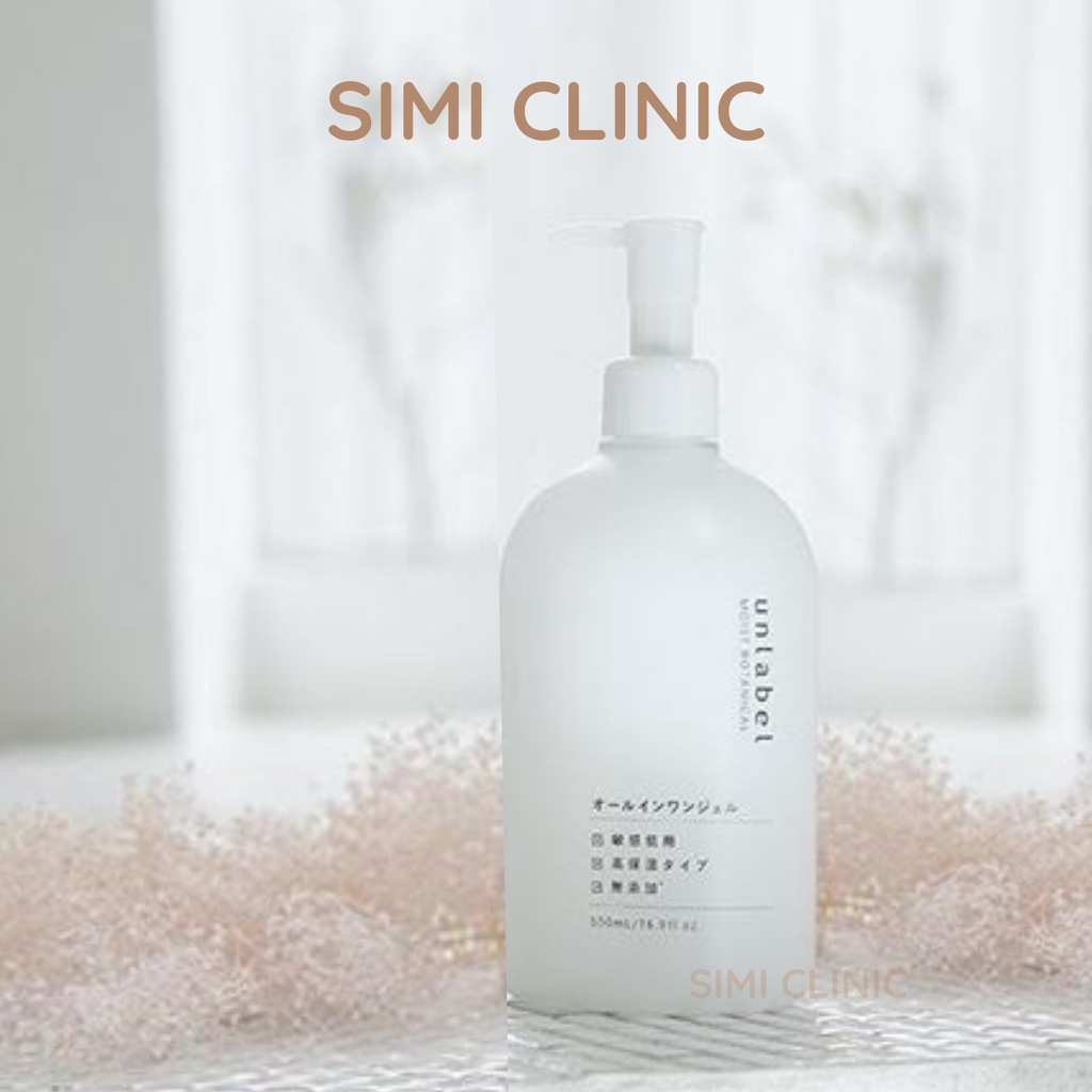 [Quà tặng] Gel dưỡng ẩm Unlabel Nhật Bản dưỡng da body chăm sóc phục hồi da dầu mụn khô nhạy cảm 500ml