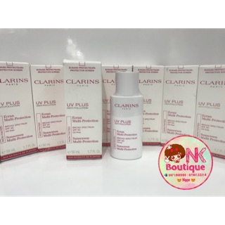 Kem chống nắng #Clarins UV Plus Anti-Pollution Sunscreen Multi Protection SPF 50 _50ml (Non-Tinted) USA