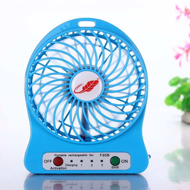 (Chính Hãng) Quạt Cầm Tay Mini Điều Chỉnh Tốc Độ Phản Lực 3 Tốc Độ Có Tặng kèm Pin