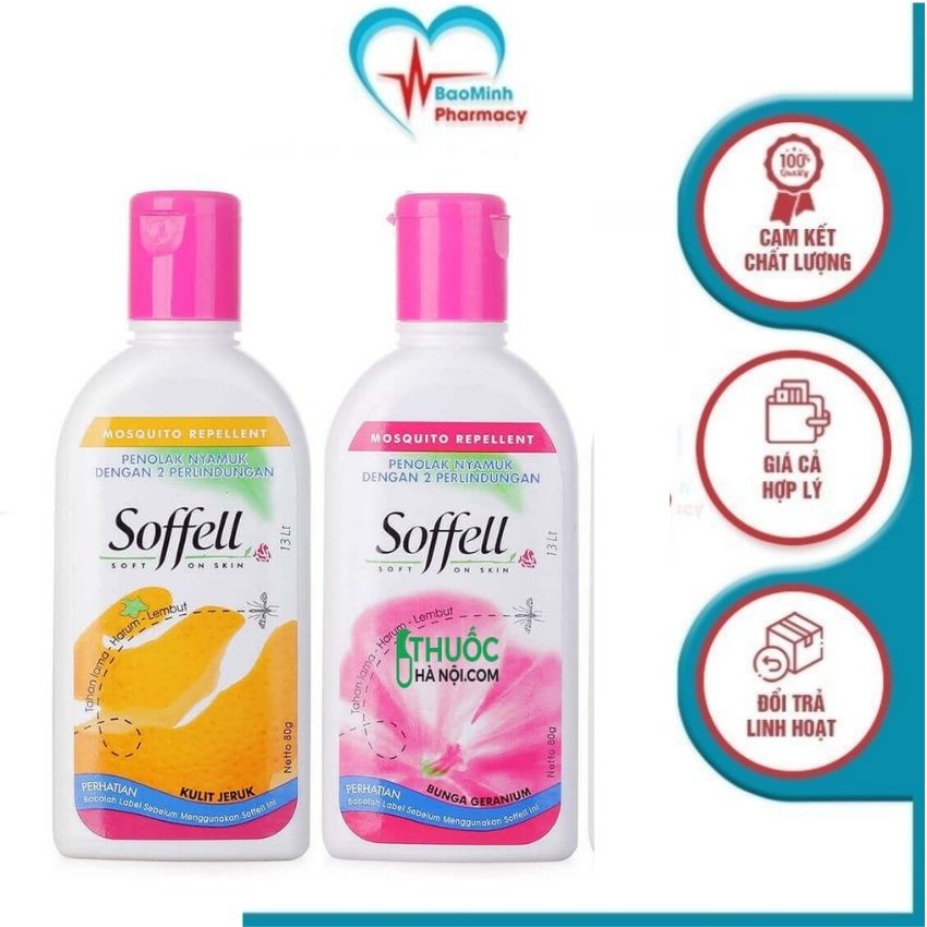 CHỐNG MUỖI SOFFELL - BẢO VỆ MUỖI CHO CẢ GIA ĐÌNH (KEM VÀ XỊT)