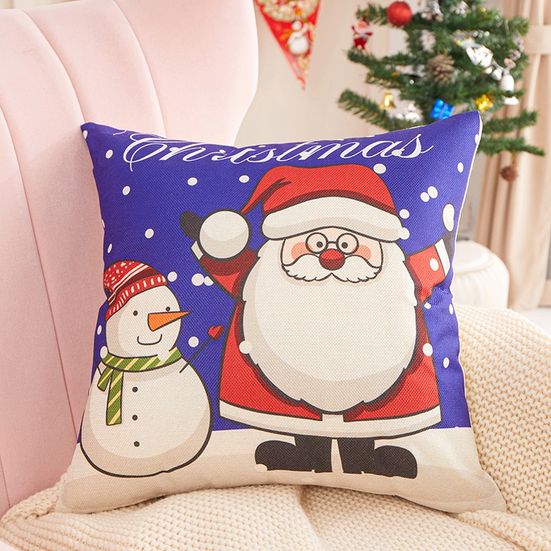 Gối tựa noel trang trí giáng sinh gối vuông sofa 45cm đệm lưng ngồi bàn nhật