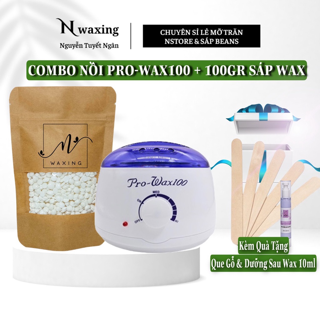 COMBO NỒI NẤU SÁP PROWAX100 VÀ 100GR SÁP TẶNG KÈM QUÀ