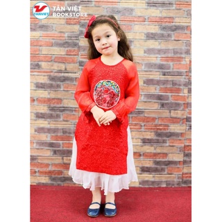 Áo dài oli river kids cá vọng nguyệt cho bé