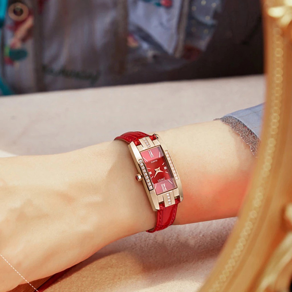 Đồng hồ thời trang nữ Jhui JHU859 kiểu mới dây da mềm êm tay | BigBuy360 - bigbuy360.vn