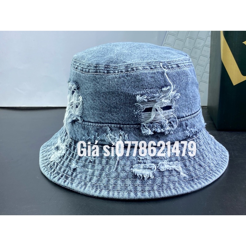 Nón bucket Jean - Mũ vành hàn quốc Rin rách chất lượng - đậm chất thời trang nữ